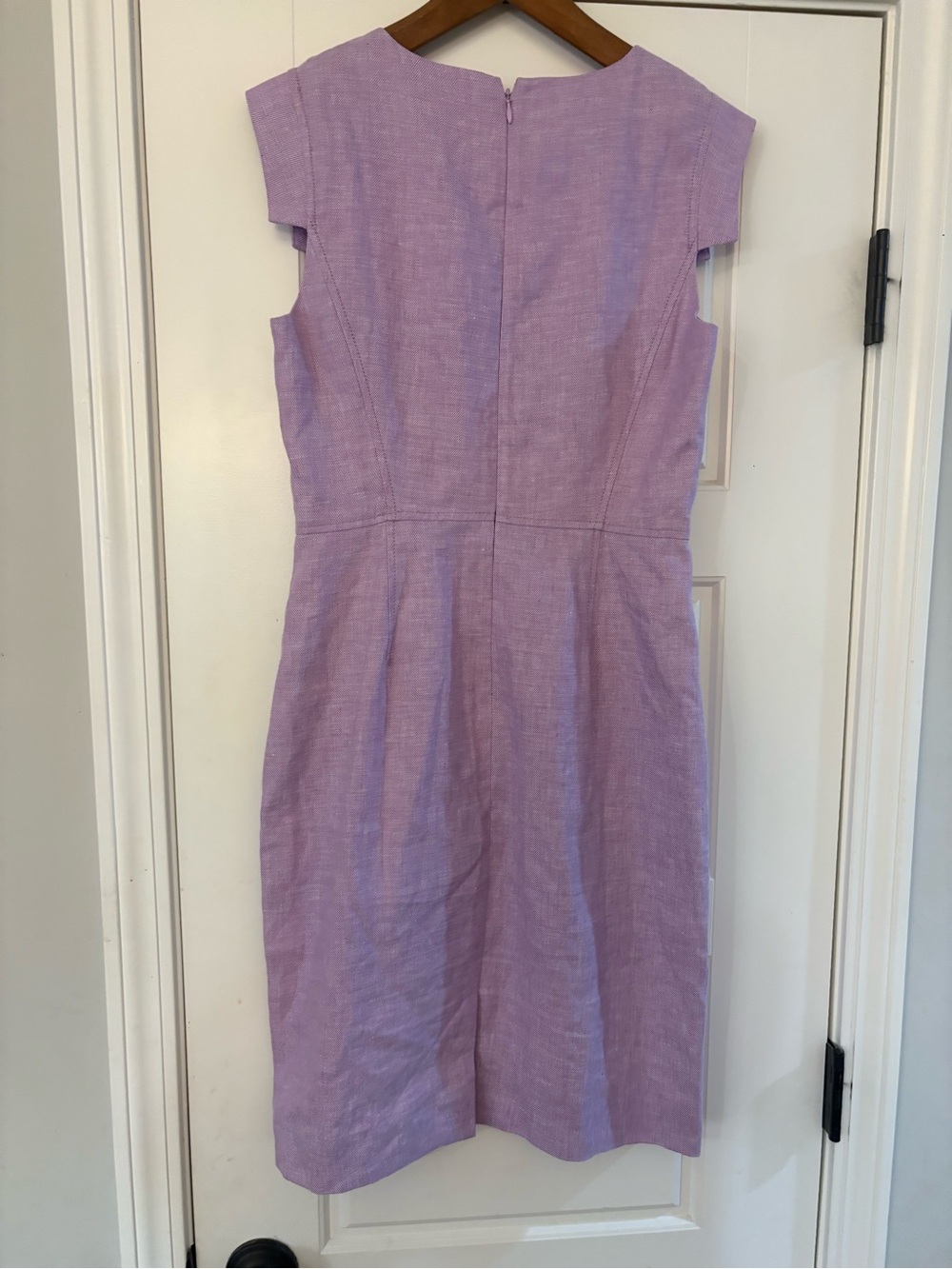 J. Crew Lilac Cap-Sleeve Sheath Dress - Picture 3 of 5